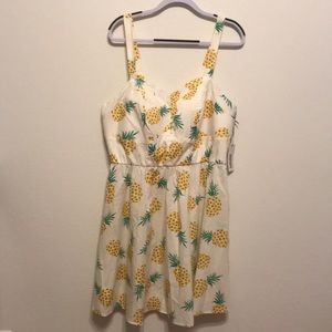 Fit and flare pineapple dress! Brand new! Size 3x